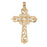 14k Yellow Gold Cross Charm