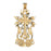 14k Yellow Gold Cross Charm