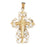 14k Yellow Gold Cross Charm