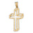 14k Yellow Gold Cross Charm