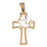 14k Yellow Gold Cross Charm