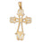 14k Yellow Gold Cross Charm