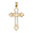 14k Yellow Gold Cross Charm