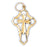 14k Yellow Gold Cross Charm