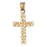 14k Yellow Gold Cross Charm