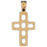 14k Yellow Gold Cross Charm