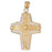 14k Yellow Gold Cross Charm