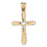 14k Yellow Gold Cross Charm