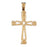 14k Yellow Gold Cross Charm