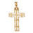 14k Yellow Gold Cross Charm