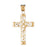 14k Yellow Gold Cross Charm