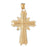 14k Yellow Gold Cross Charm