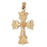 14k Yellow Gold Cross Charm