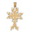 14k Yellow Gold Cross Charm