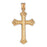 14k Yellow Gold Cross Charm