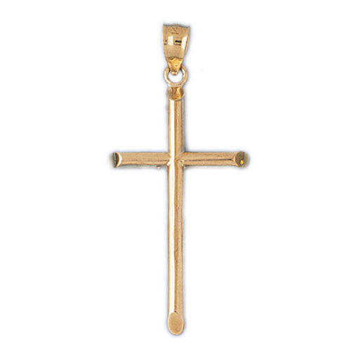 14k Yellow Gold Cross Charm