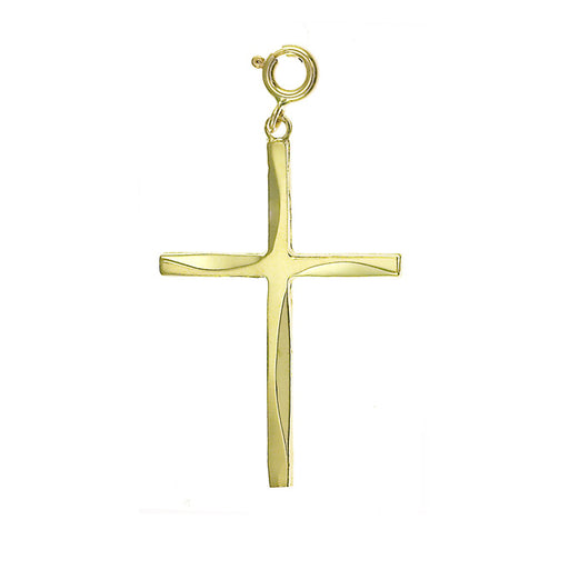 14k Yellow Gold Cross Charm