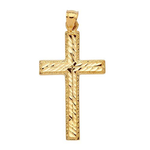 14k Yellow Gold Cross Charm