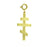 14k Yellow Gold Cross Charm