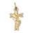 14k Yellow Gold Cross Charm