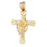 14k Yellow Gold Cross with Shroud Charm