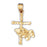 14k Yellow Gold Cross Charm