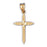 14k Yellow Gold Cross Charm