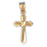 14k Yellow Gold Cross Charm