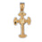 14k Yellow Gold Cross Charm