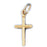 14k Yellow Gold Cross Charm