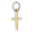 14k Yellow Gold Cross Charm