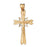 14k Yellow Gold Crucifix Charm