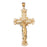 14k Yellow Gold Crucifix Charm