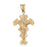 14k Yellow Gold Crucifix Charm