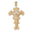 14k Yellow Gold Crucifix Charm