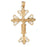 14k Yellow Gold Crucifix Charm