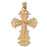 14k Yellow Gold Crucifix Charm