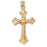 14k Yellow Gold Crucifix Charm