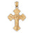 14k Yellow Gold Crucifix Charm