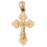 14k Yellow Gold Crucifix Charm