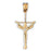 14k Yellow Gold Crucifix Charm