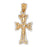 14k Yellow Gold Crucifix Charm