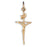 14k Yellow Gold Crucifix Charm