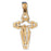 14k Yellow Gold Crucifix Charm