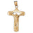 14k Yellow Gold Crucifix Charm