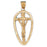 14k Yellow Gold Crucifix Charm