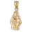 14k Yellow Gold Saint Charm