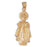 14k Yellow Gold Saint Charm