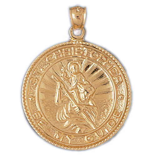 14k Yellow Gold St. Christopher Charm