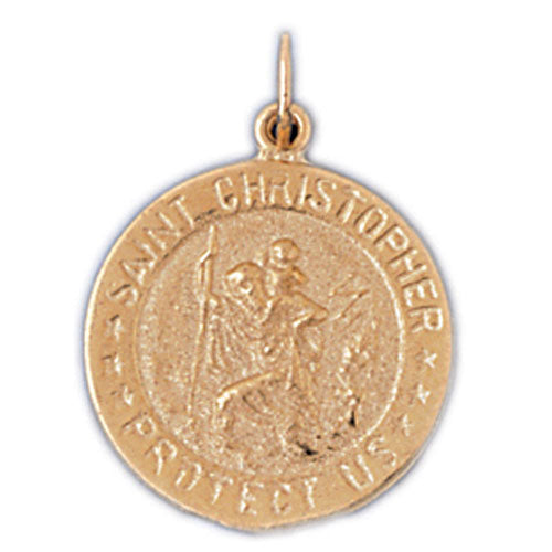 14k Yellow Gold St. Christopher Charm